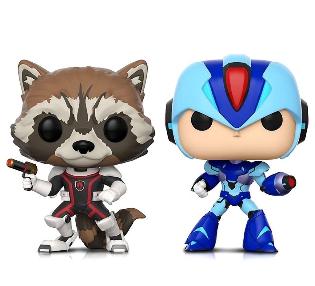 Funko POP! Marvel Vs Capcom - Rocket vs MegaMan X - GAMESQ8.com