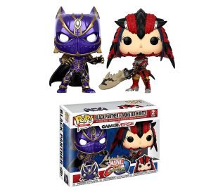 Funko POP:Marvel VS Capcom-Black Panther vs Monster Hunter - GAMESQ8.com