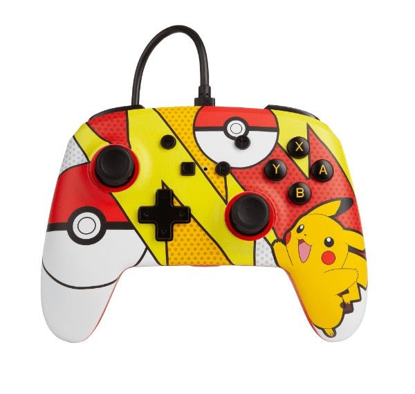 PowerA Enhanced Wired Controller For Nintendo Switch – Pikachu Pop Art - GAMESQ8.com