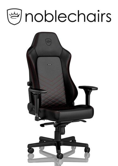 Noblechairs HERO Gaming Chair - Black/Red - GAMESQ8.com