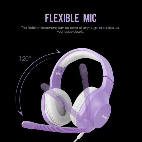 SADES Spirits 3.5mm Stereo Gaming Headphones - Purple - GAMESQ8.com