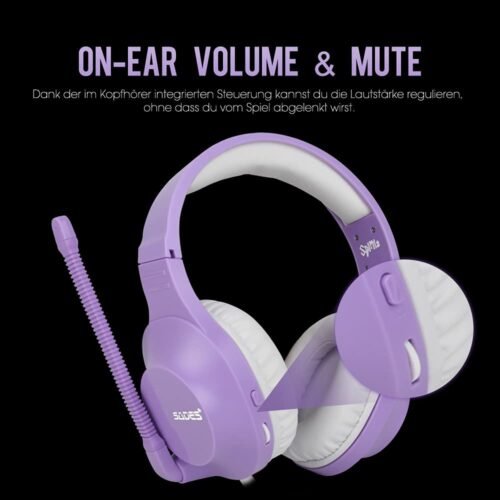 SADES Spirits 3.5mm Stereo Gaming Headphones - Purple - GAMESQ8.com