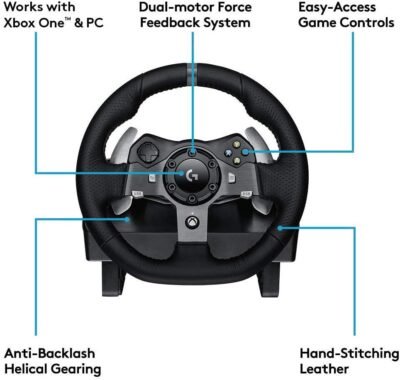 Logitech G920 Dual-Motor Feedback Driving Force Racing Wheel for PC & Xbox One - GAMESQ8.com