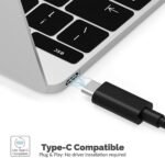 SABRENT Black Aluminum Type-C to 2-Port USB 3.0 and HDMI Adapter (HB-HDUC) - GAMESQ8.com