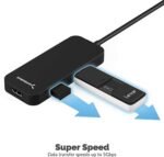 SABRENT Black Aluminum Type-C to 2-Port USB 3.0 and HDMI Adapter (HB-HDUC) - GAMESQ8.com