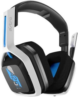 ASTRO Gaming A20 Wireless Headset Gen 2 for PS5, PS4, PC, Mac - White / Blue - GAMESQ8.com