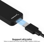 SABRENT Black Aluminum Type-C to 2-Port USB 3.0 and HDMI Adapter (HB-HDUC) - GAMESQ8.com