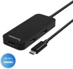 SABRENT Black Aluminum Type-C to 2-Port USB 3.0 and HDMI Adapter (HB-HDUC) - GAMESQ8.com