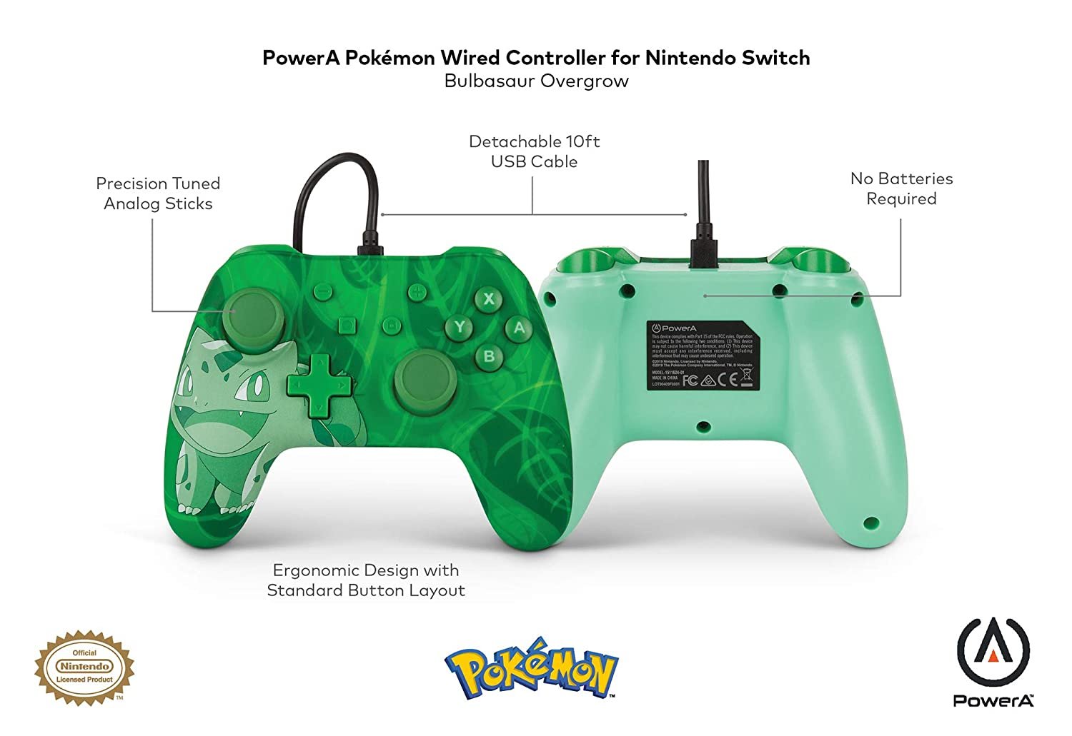 PowerA Pokémon Wired Controller for Nintendo Switch - Pikachu Static 