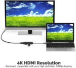 SABRENT Black Aluminum Type-C to 2-Port USB 3.0 and HDMI Adapter (HB-HDUC) - GAMESQ8.com