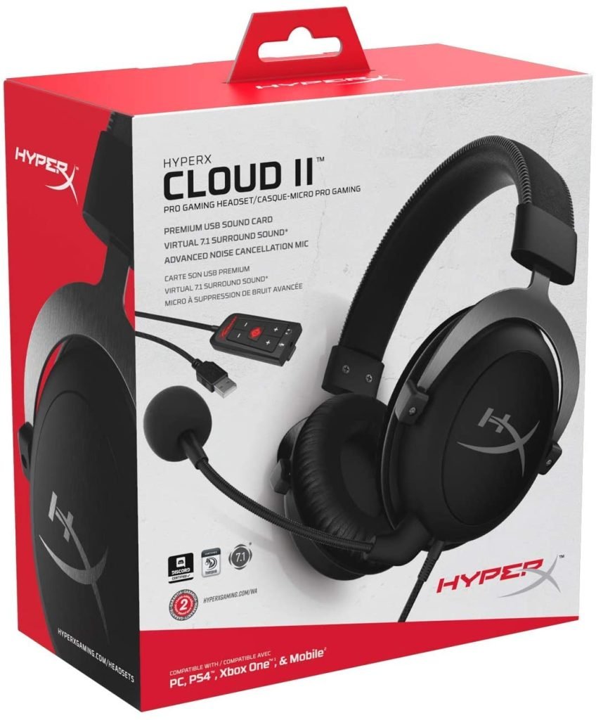 HyperX Cloud II - Gaming Headset, 7.1 Surround Sound (Gun Metal) - GAMESQ8.com