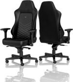 Noblechairs HERO Gaming Chair - Black/Platinum White - GAMESQ8.com