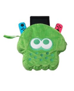 Hori Splatoon 2 Squid Plush Pouch for Nintendo Switch (Neon Green) - GAMESQ8.com
