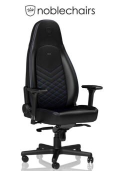 Noblechairs ICON Gaming Chair - Black/Blue - GAMESQ8.com