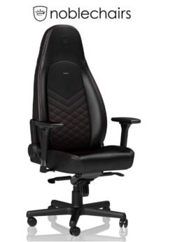 Noblechairs ICON Gaming Chair - Black/Red - GAMESQ8.com