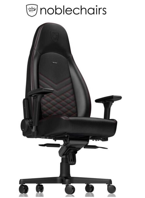 Noblechairs ICON Gaming Chair - Black/Red - GAMESQ8.com