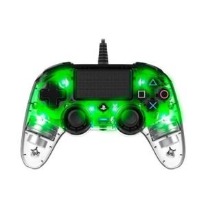 Nacon Compact Light PS4 Controller - ILLUMINATED Green - GAMESQ8.com