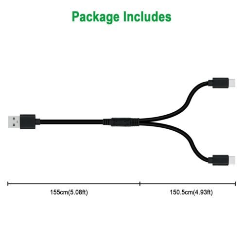 JYS 3M 2 in 1 USB-C Charging Cable for PS5 Xbox S.X Nintendo Switch - GAMESQ8.com