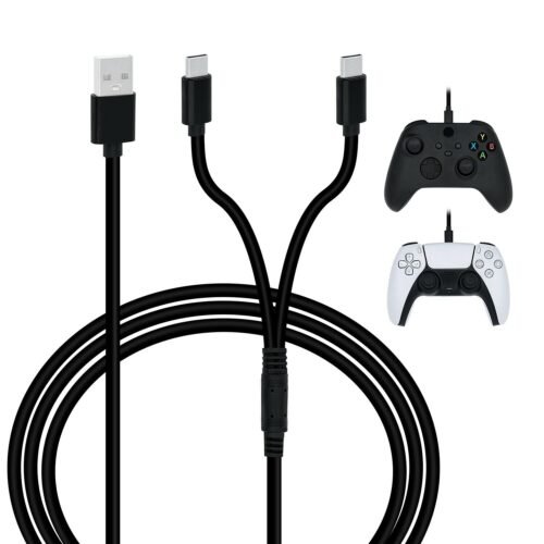 JYS 3M 2 in 1 USB-C Charging Cable for PS5 Xbox S.X Nintendo Switch - GAMESQ8.com