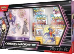Pokemon TCG: Cynthia’s Garchomp ex Premium Collection - 6 Packs, Stickers, Promos