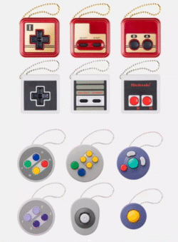 Complete Set of 12 Nintendo Button Collection Vol. 1 & 2 Keychain