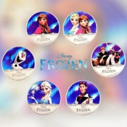 Disney Frozen Elsa Anna Characters Silver Plated Collectible Gift Coin Set