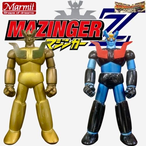 Marmit Mazinger Z Die- Cast Limited Action Figure“ Gold Version & Mettalic Blue or Comic Roll Out Color Version “ - Set Of 2